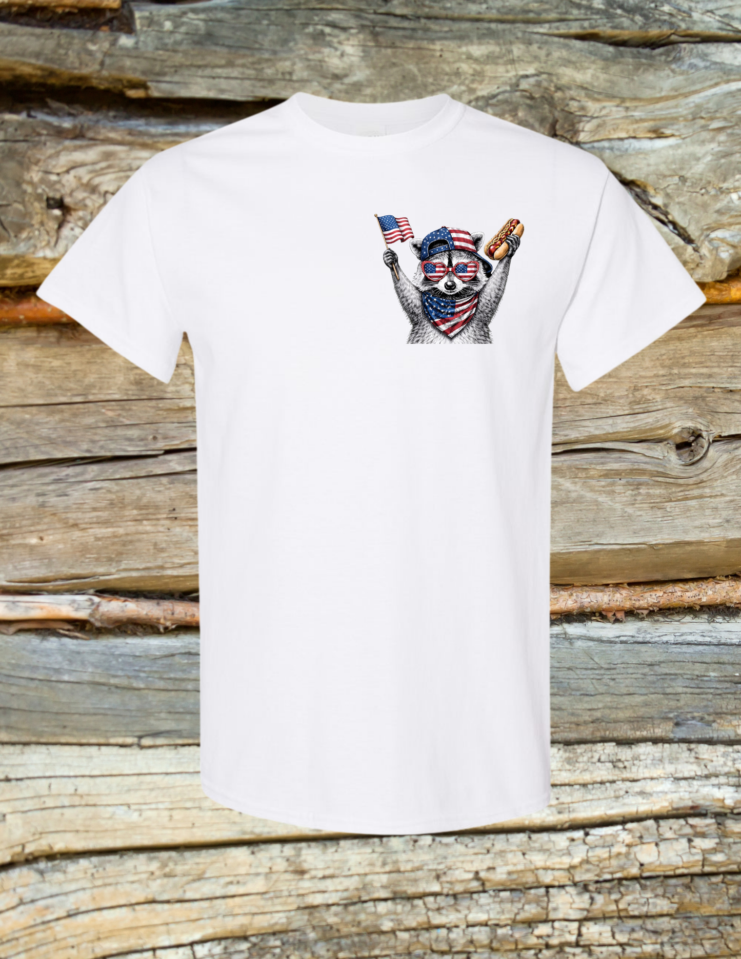 Red White & Feral Raccoon
