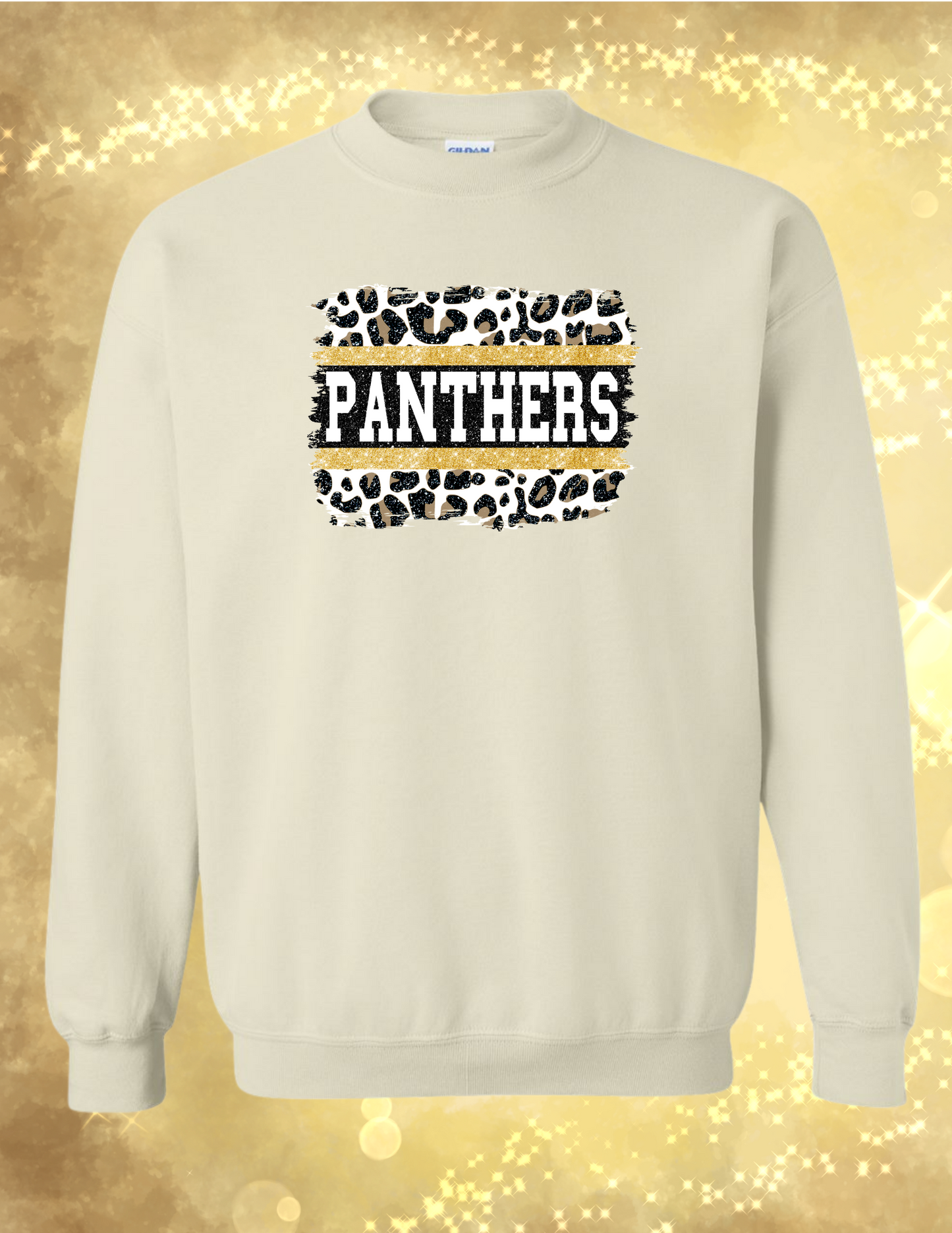 Panthers Cheetah faux gold lines