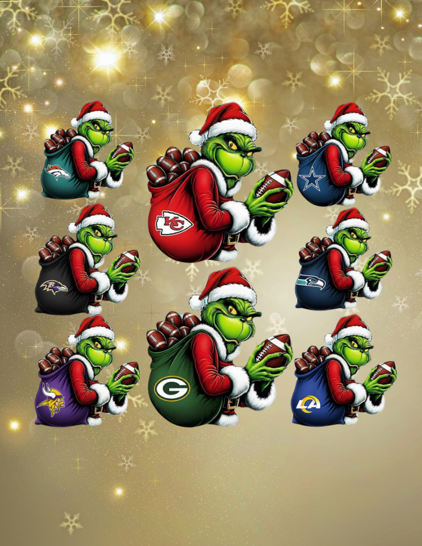 Grinch Santa NFL