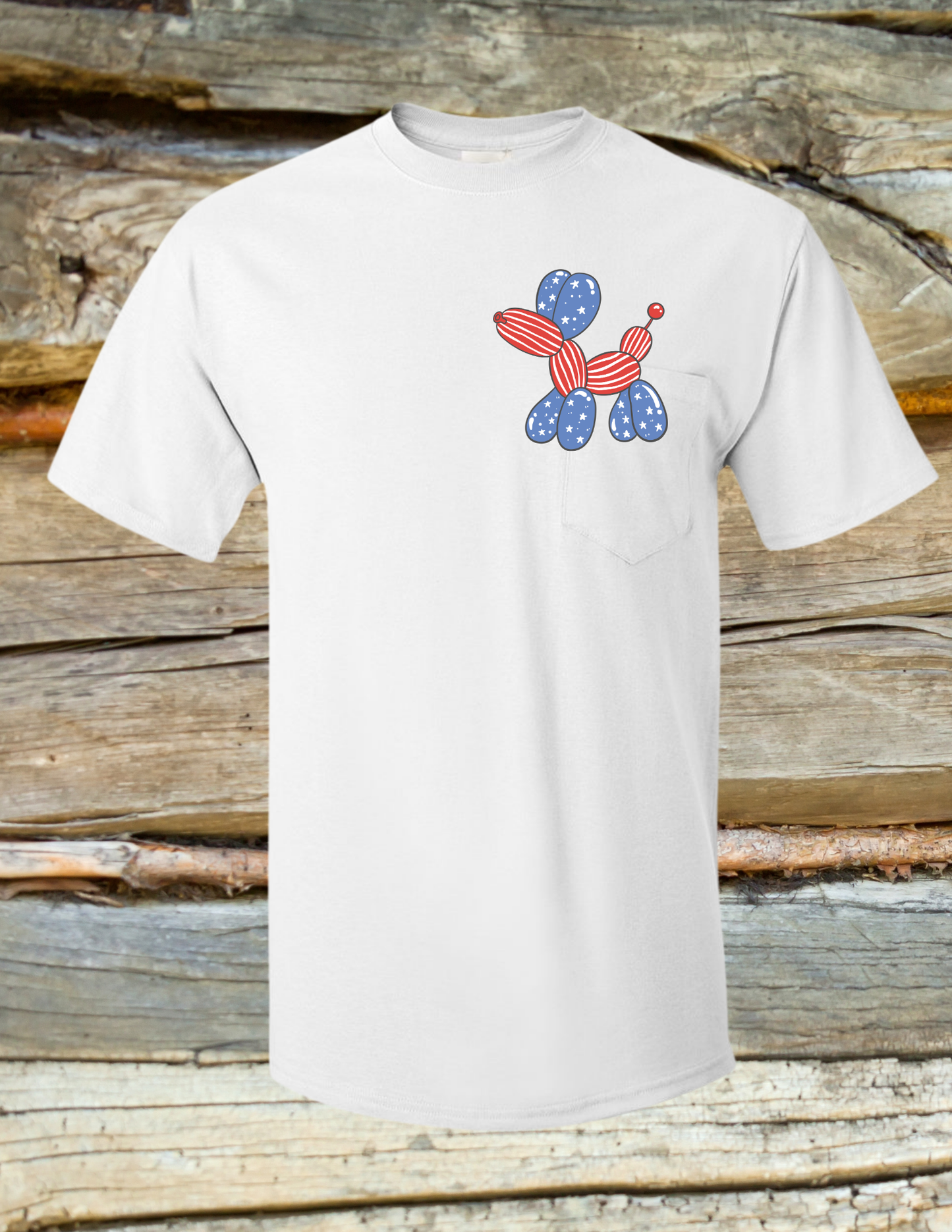 Stars Stripes Freedom Vibes bubble dog