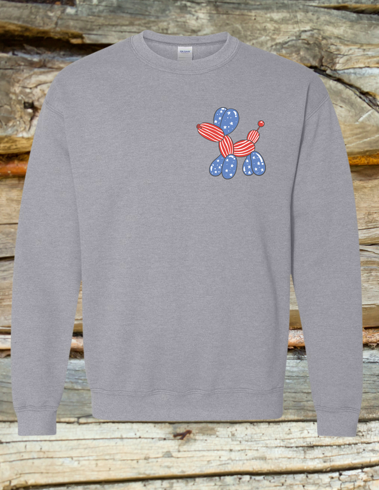 Stars Stripes Freedom Vibes bubble dog