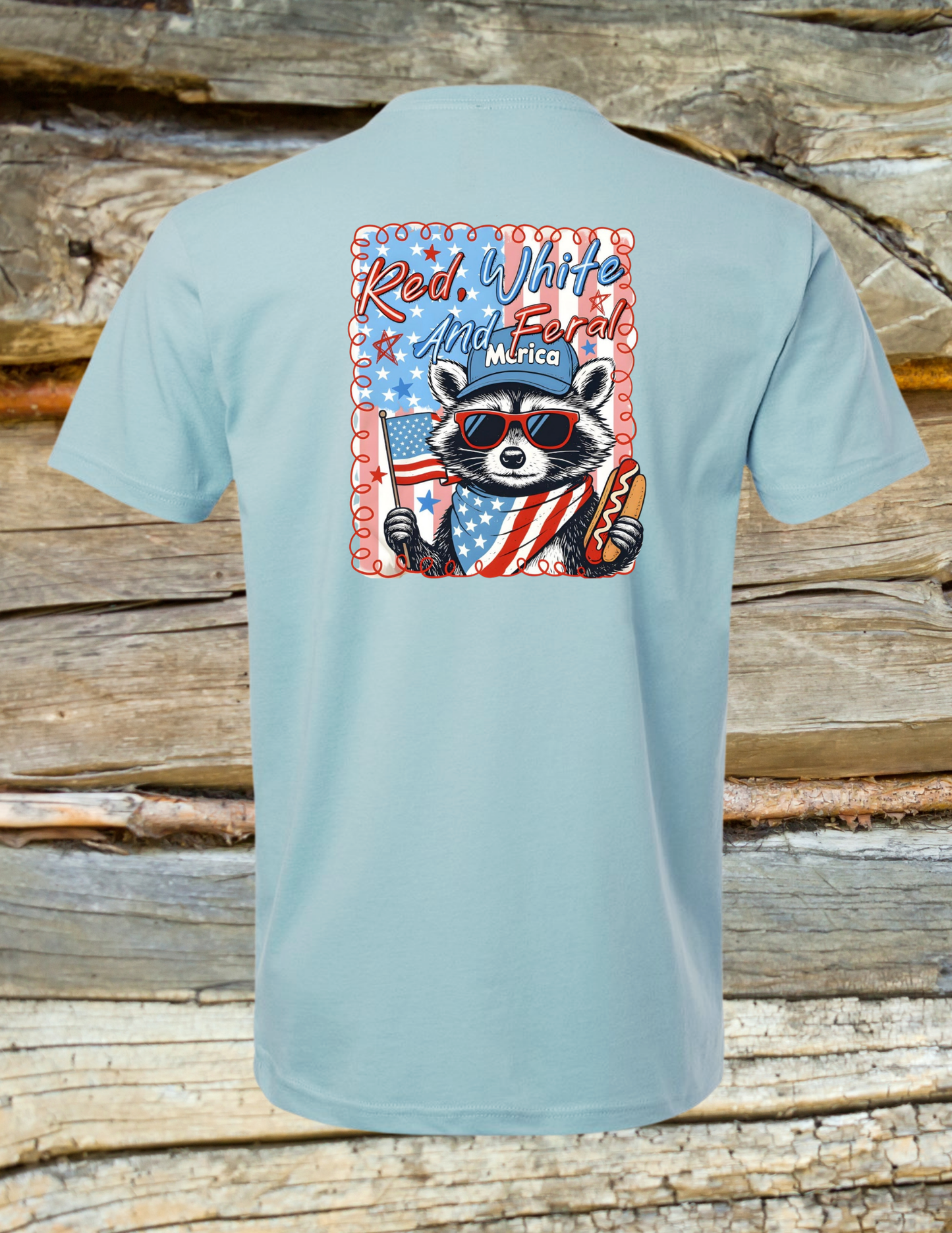 Red White & Feral Raccoon