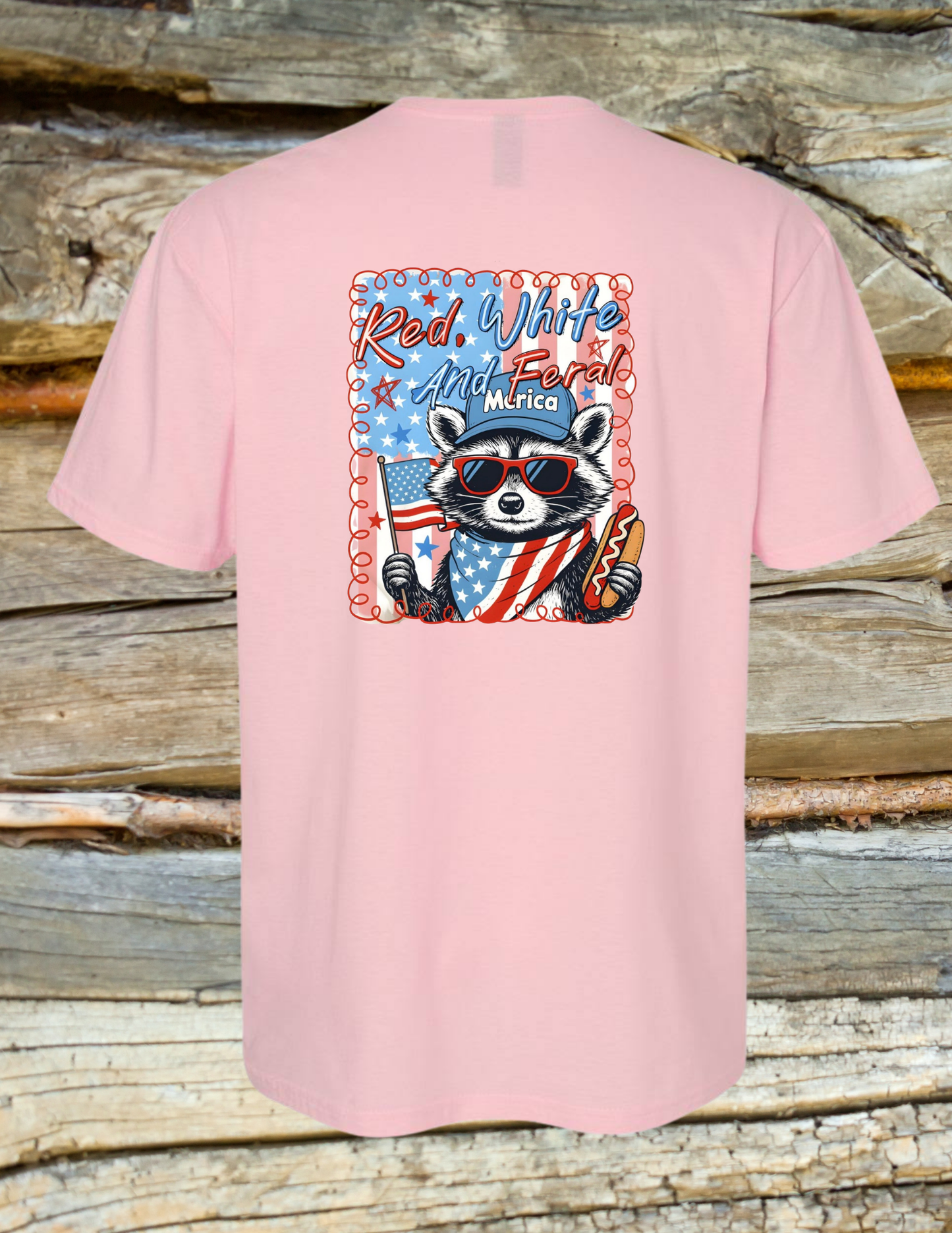 Red White & Feral Raccoon