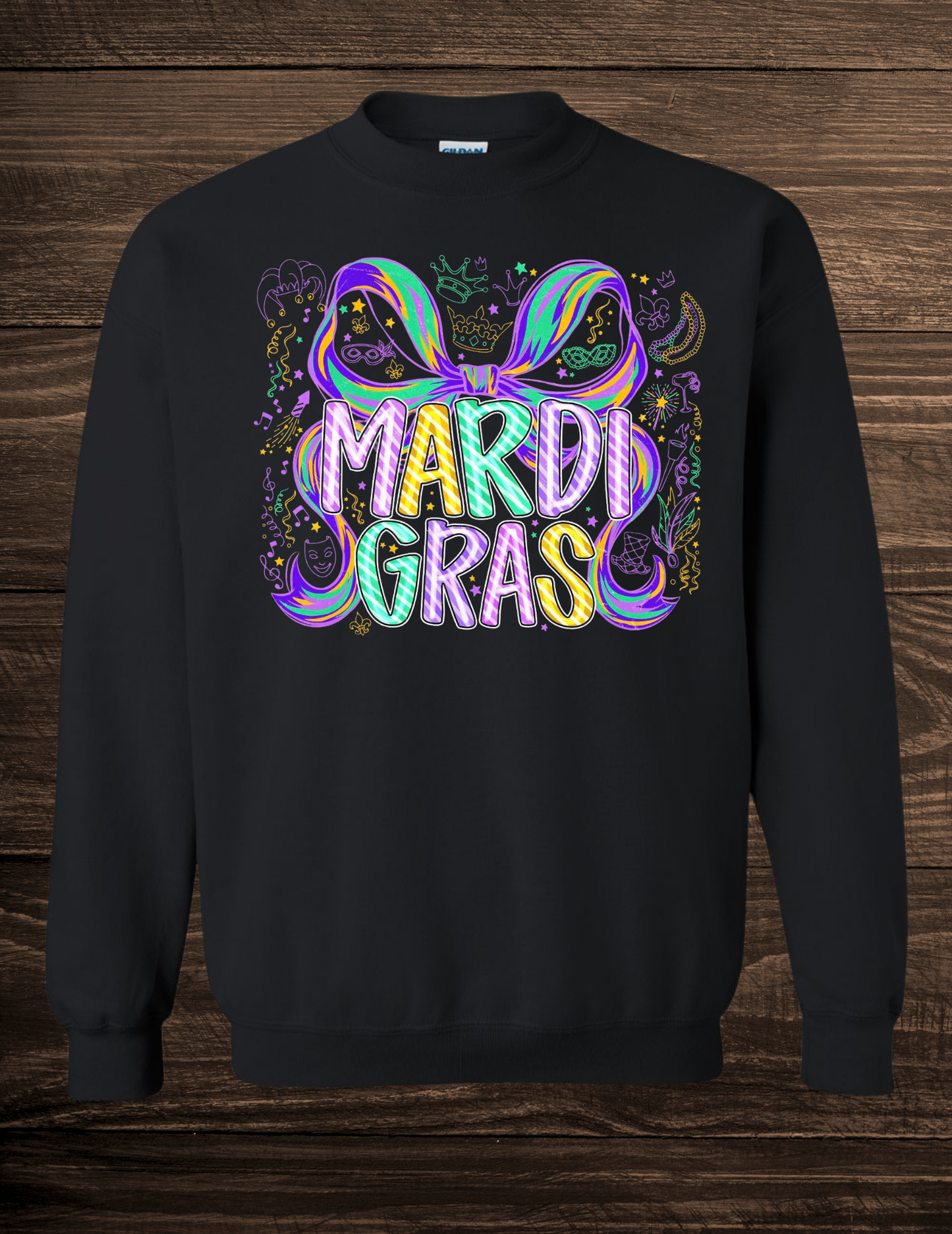 Mardi Gras Carnival bow