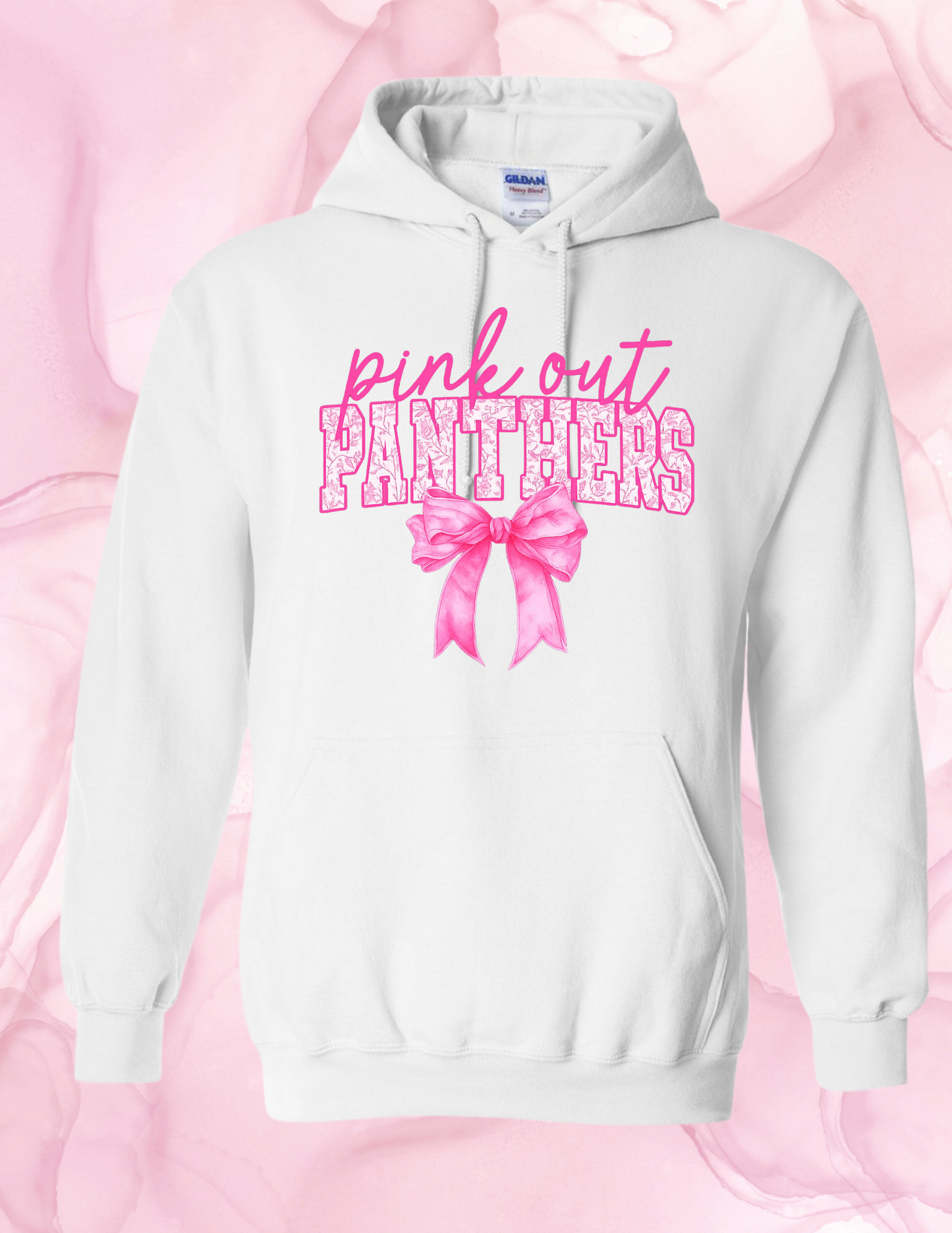 pink out floral bow