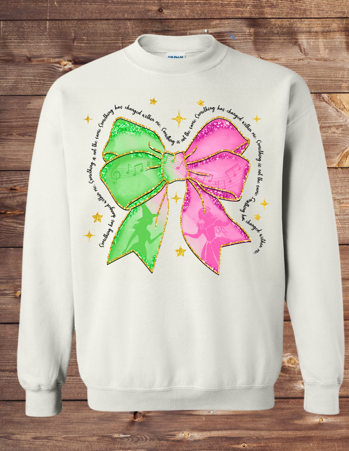 green pink bow