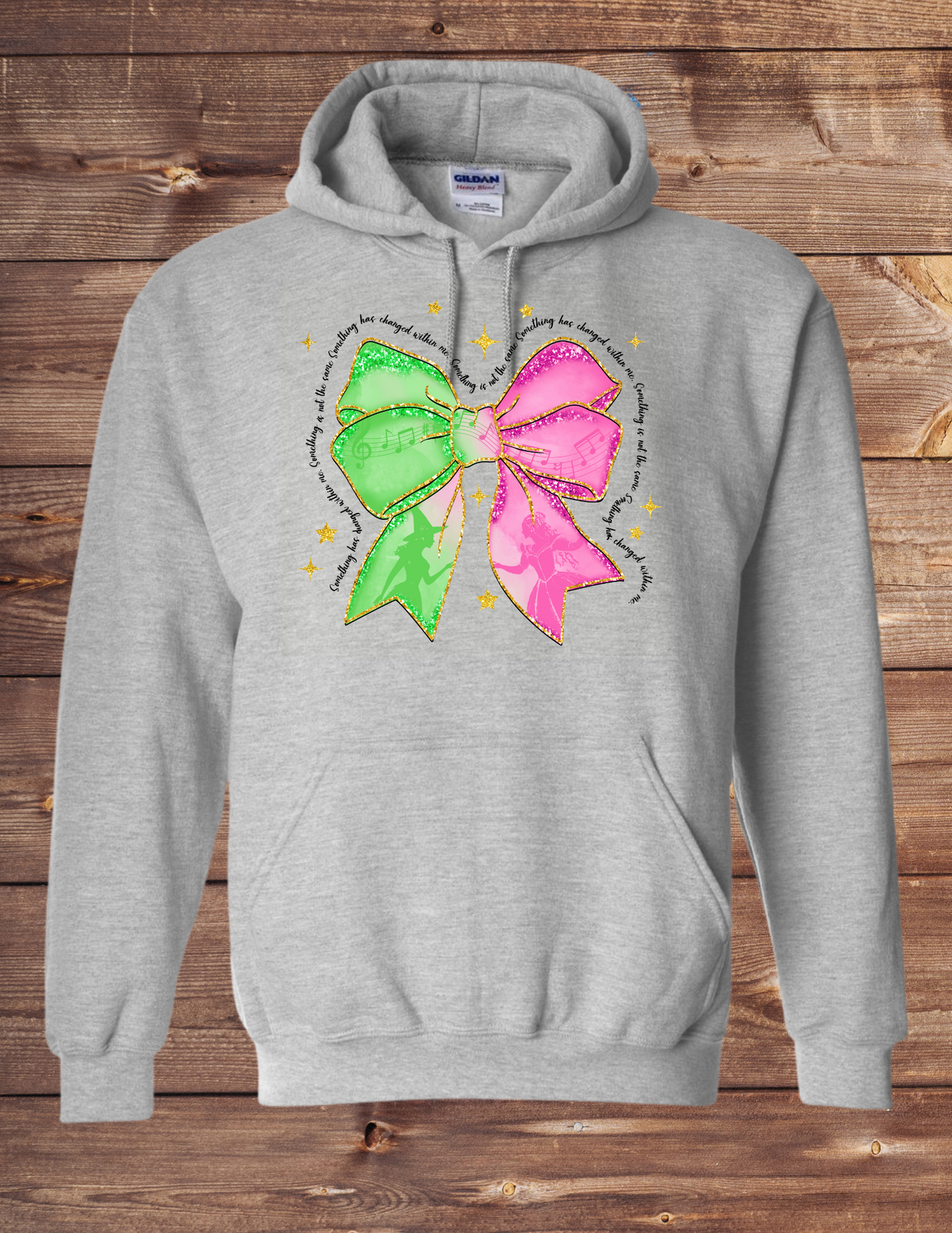 green pink bow