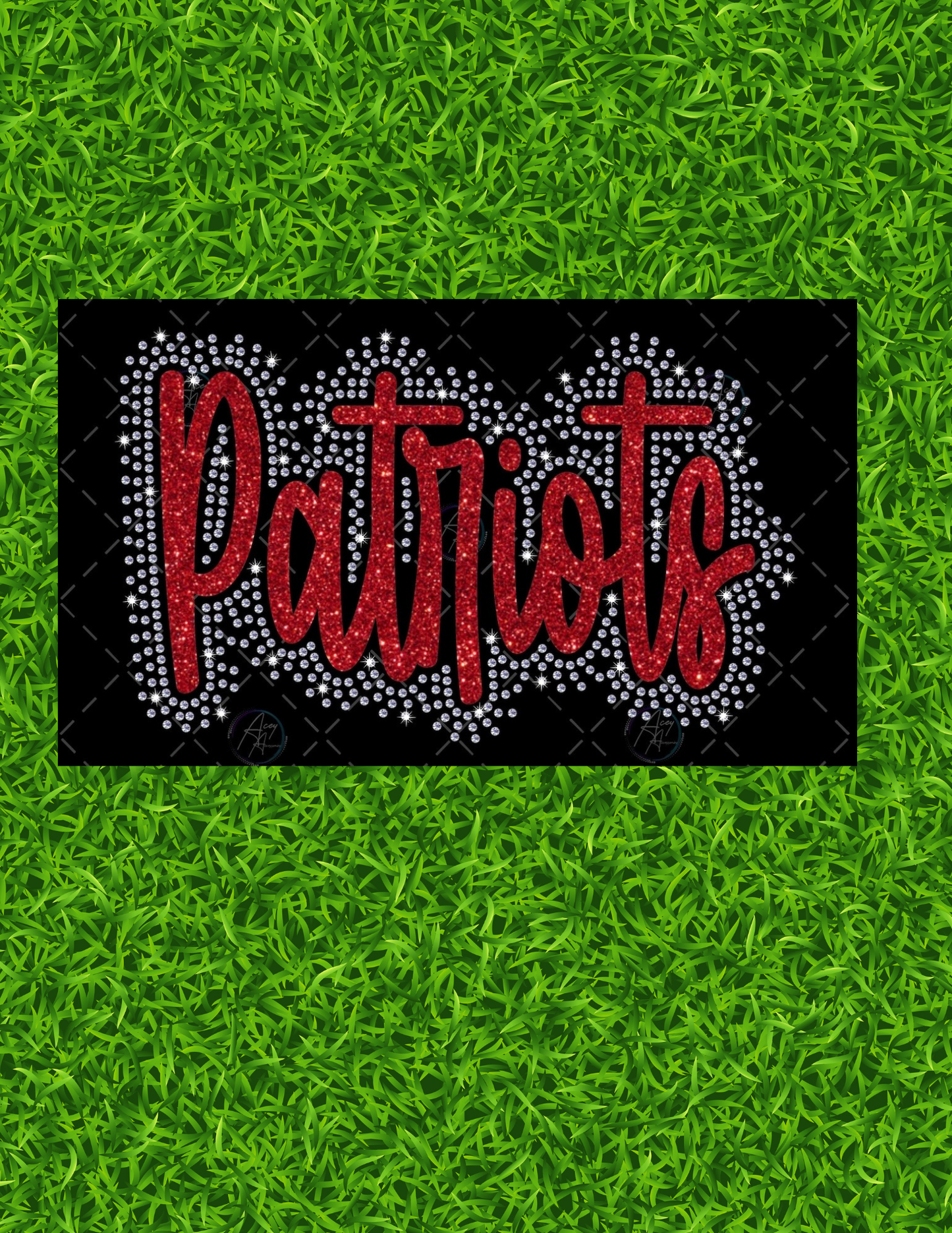 Patriots Rhinestone outline