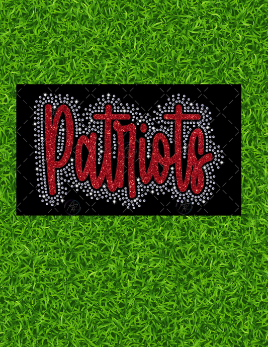 Patriots Rhinestone outline