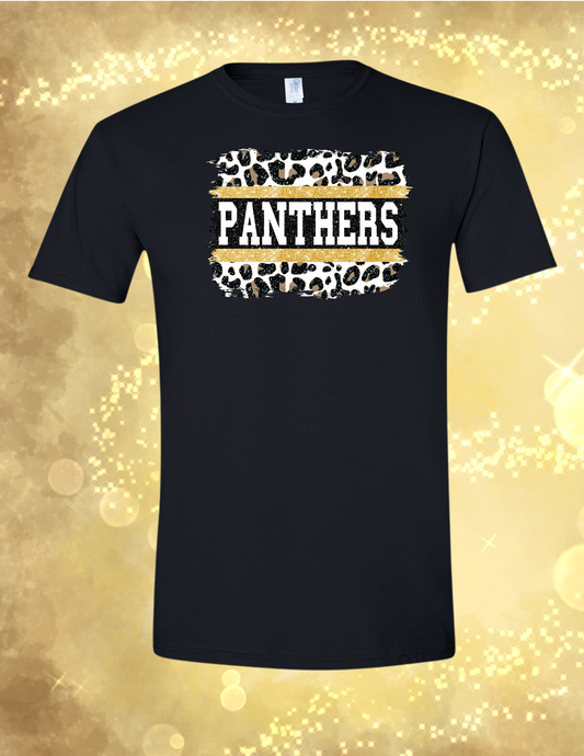 Panthers Cheetah faux gold lines