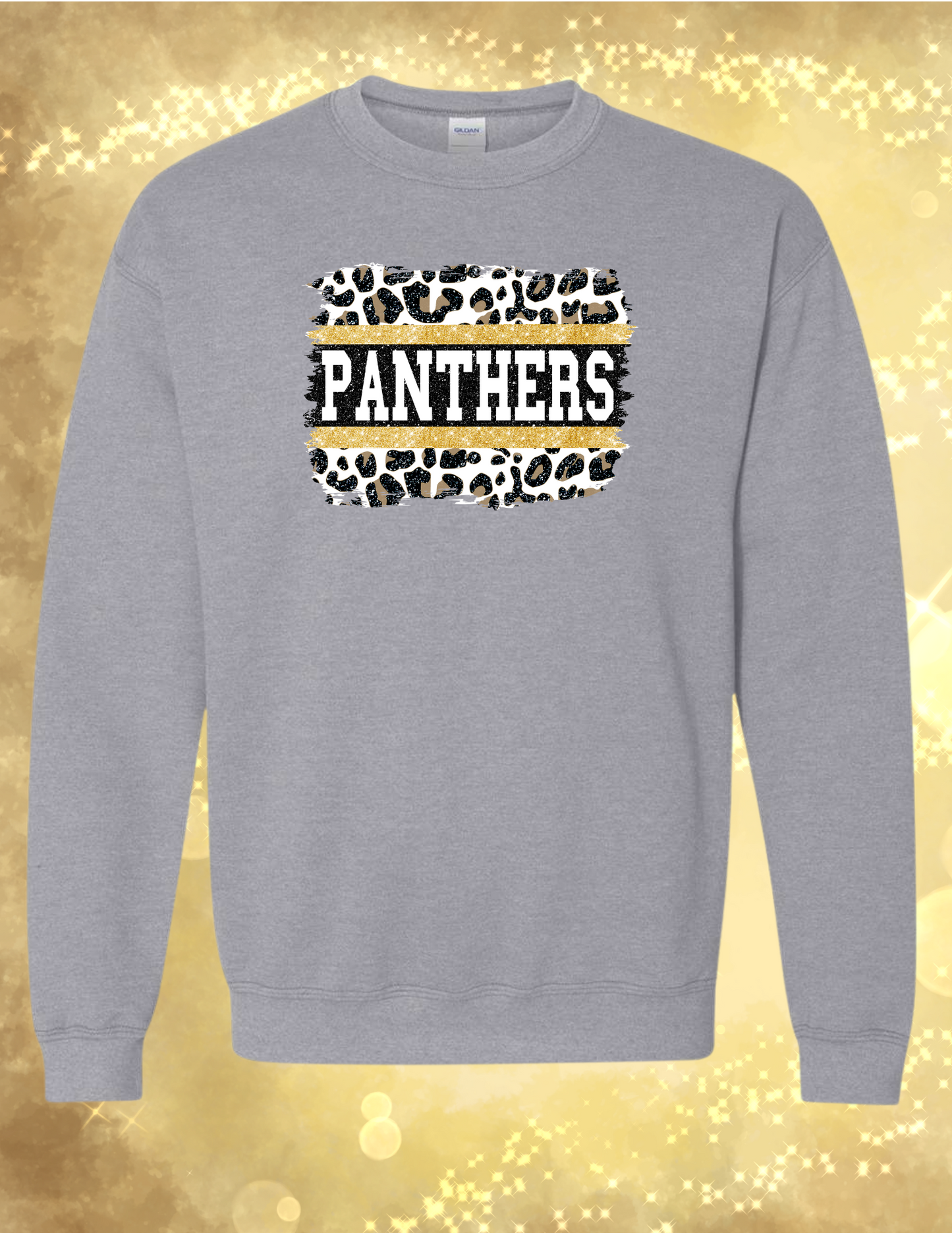 Panthers Cheetah faux gold lines