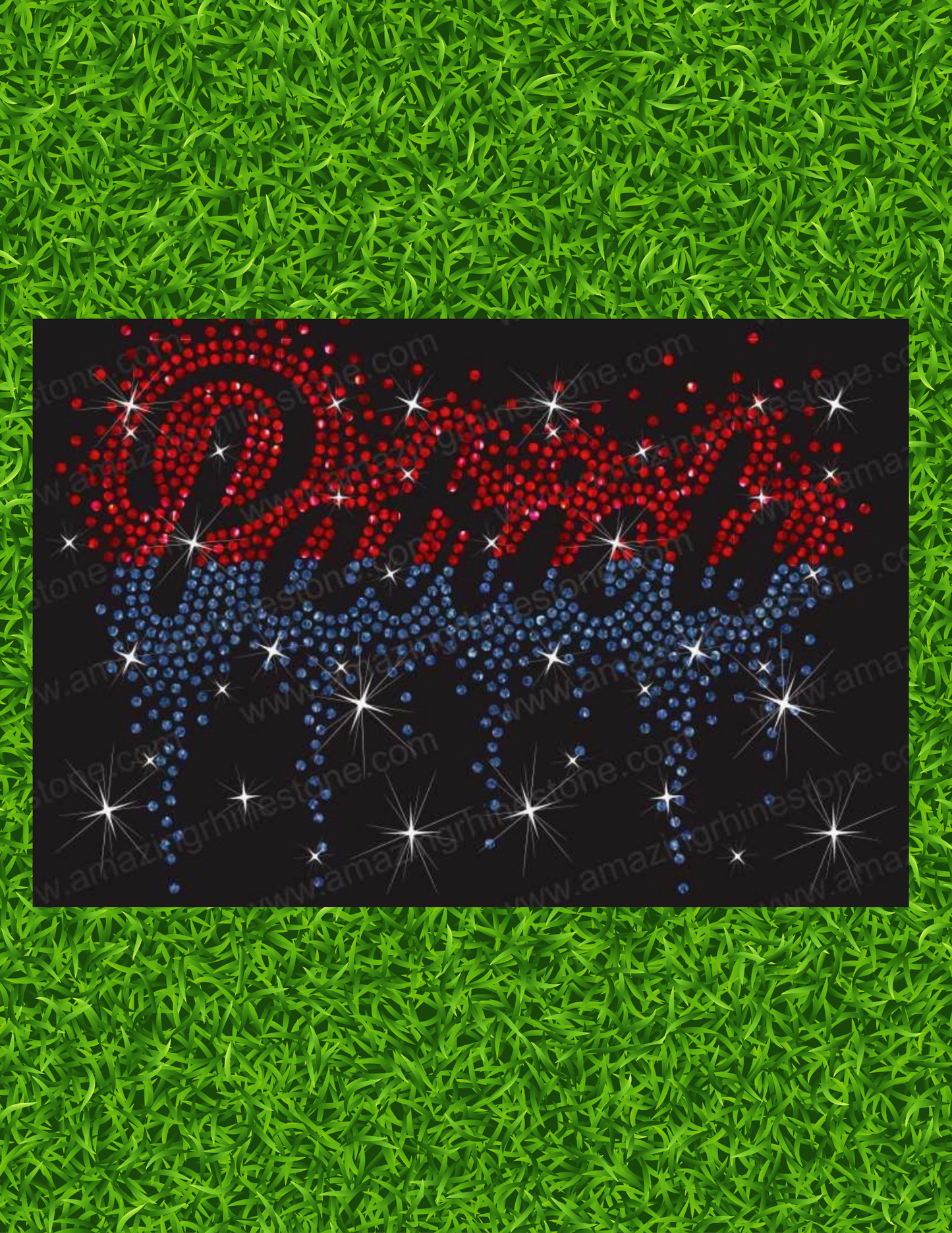 Patriots Rhinestone Drip