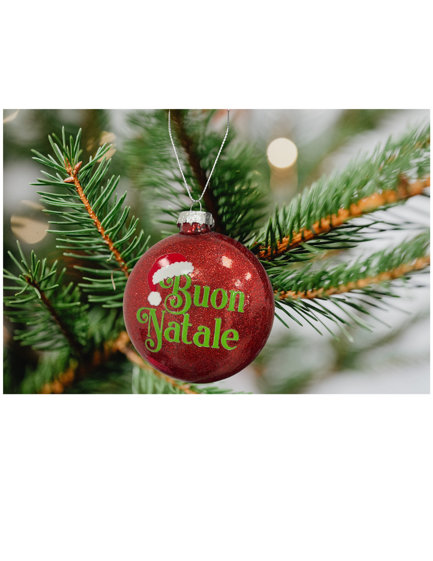 Buon Natale Ornament Glitter