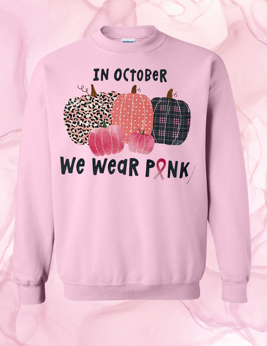 We wear pink October pumpkins