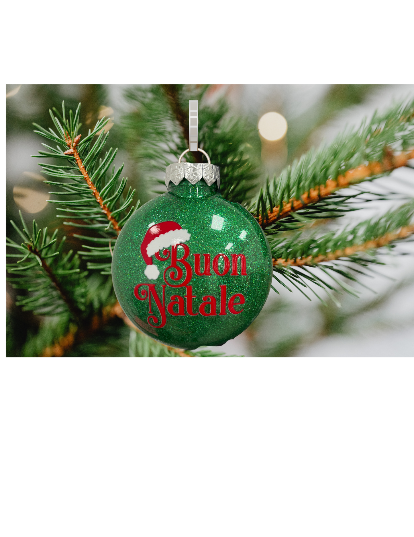 Buon Natale Ornament Glitter