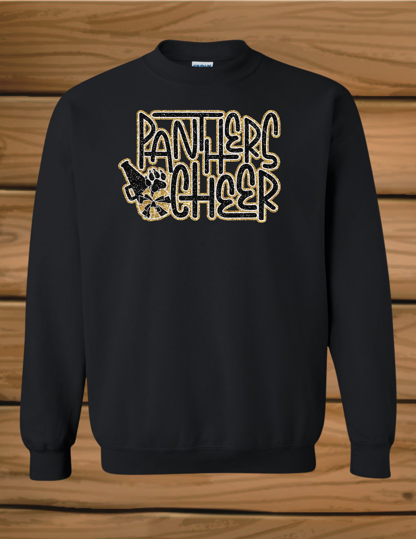 Panthers Cheer faux glitter