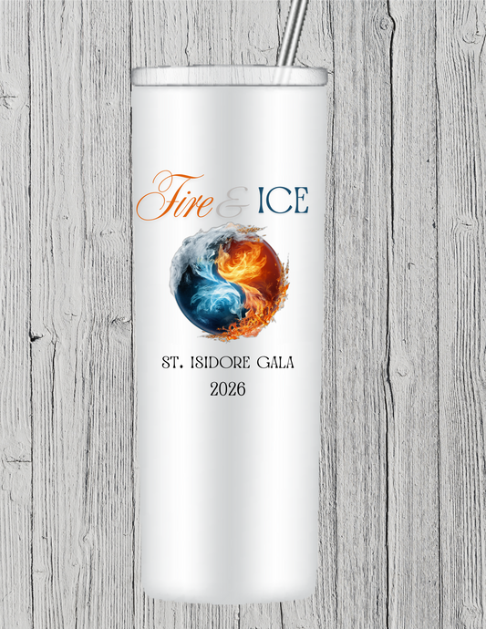 Fire & Ice gala ball tumbler/mug